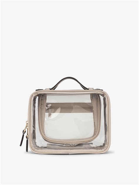 CALPAK medium clear cosmetics case